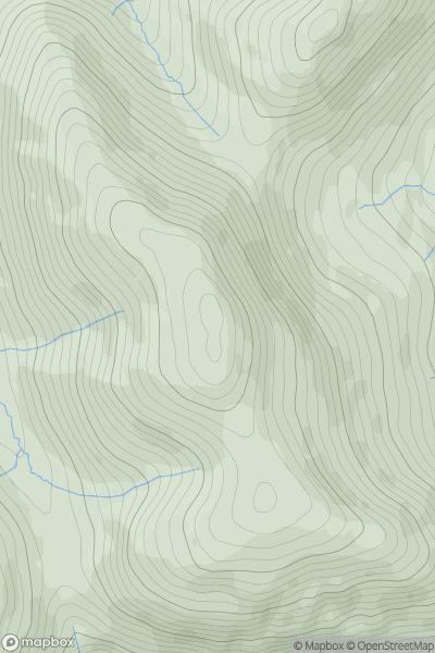 Thumbnail image for Yarlside [North Pennines] showing contour plot for surrounding peak